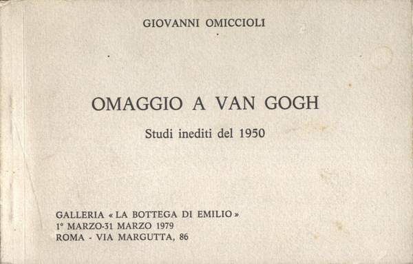 Omaggio a Van Gogh Studi inediti del 1950
