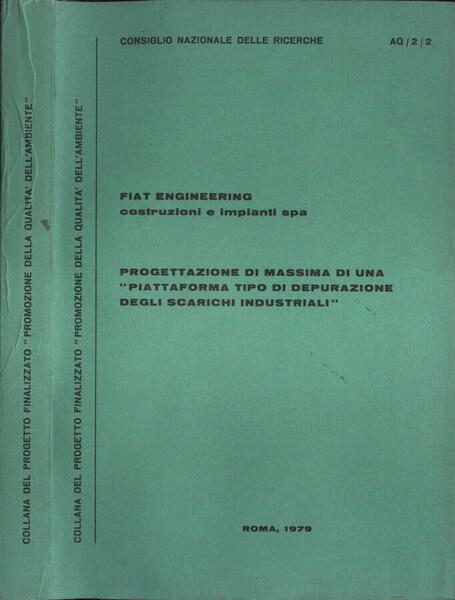 Progettazione di massima di una piattaforma tipo di depurazione degli …