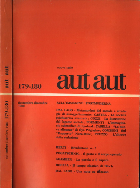 Aut aut 179 - 180