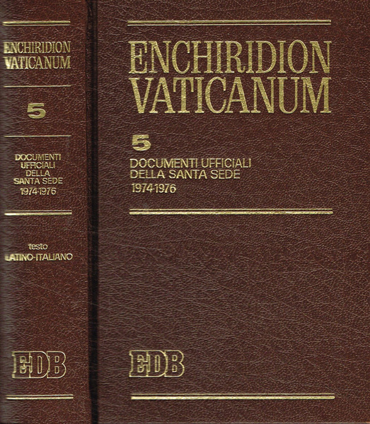 Enchiridion vaticanum 5.Documenti ufficiali della Santa Sede 1974-1976