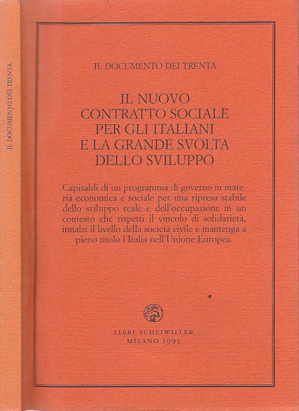 Il nuovo contratto sociale per gli italiani e la grande …