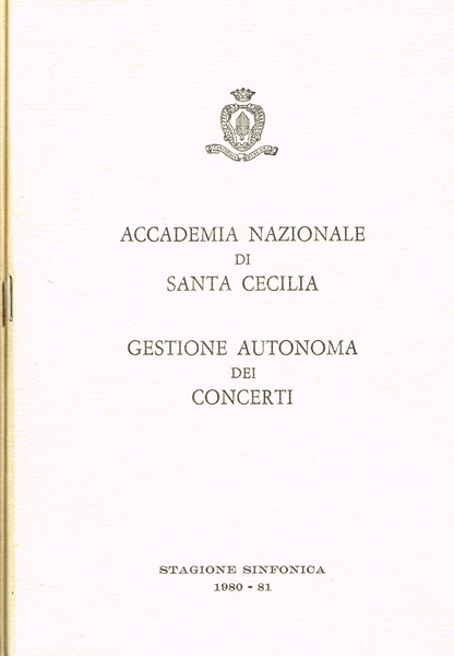 STAGIONE SINFONICA 1980 81
