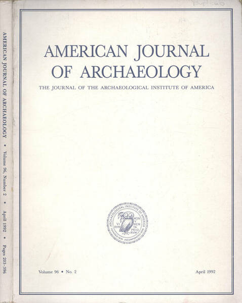 American journal of archaeology Vol. 96 n. 2