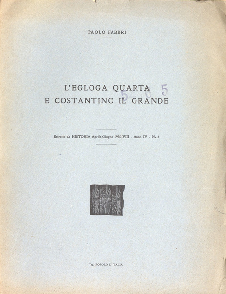 L' egloga quarta e Costantino il Grande