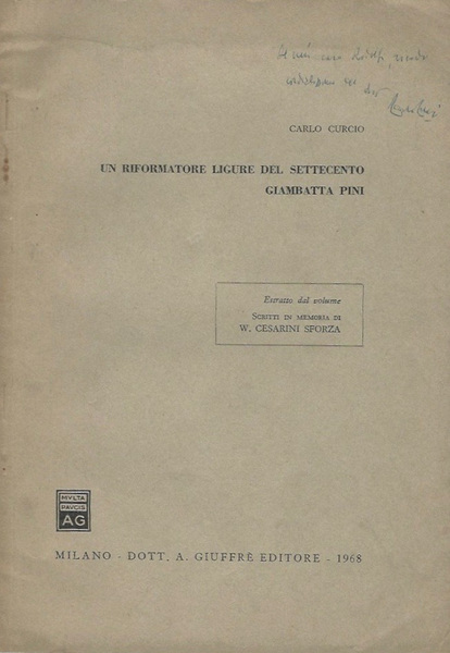 Un riformatore ligure del settecento - Giambatta Pini