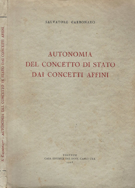 Autonomia del concetto di Stato dai concetti affini