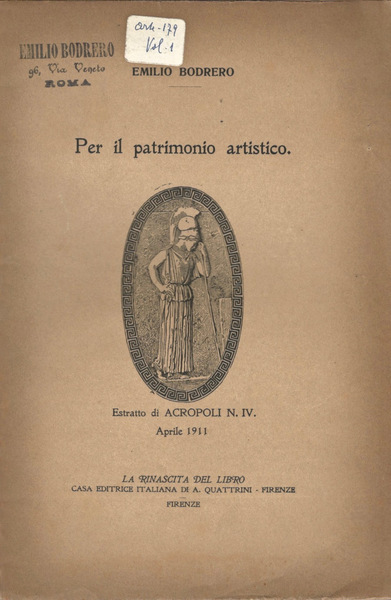 Per il patrimonio artistico