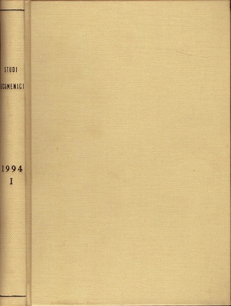 Studi ecumenici - Anno XII 1994