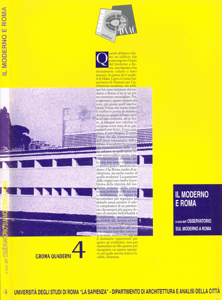 Il moderno e Roma. Tre giornate di fondazione dell'osservatorio sul …