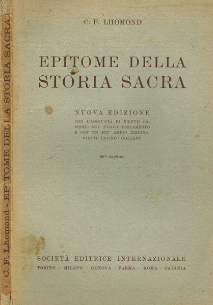 EPITOME DELLA STORIA SACRA