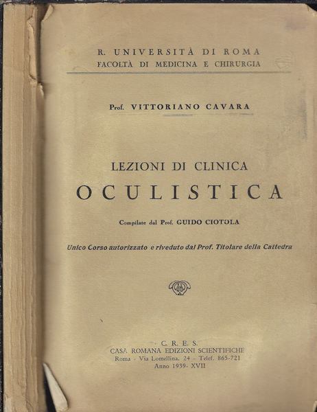 Lezioni di clinica oculistica