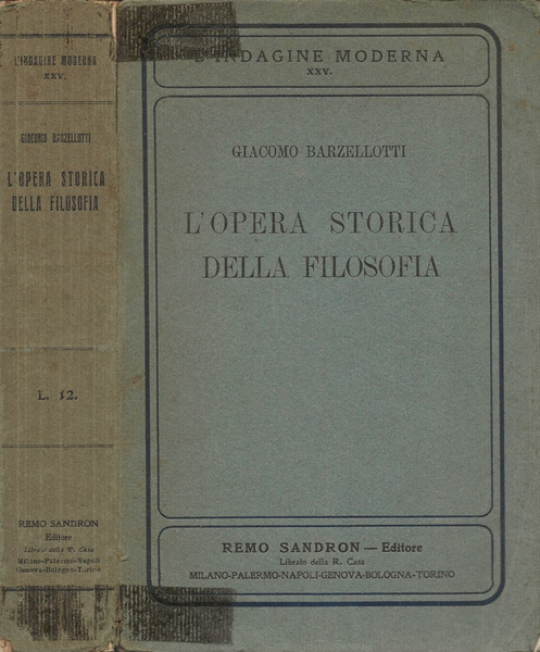 L'opera storica della filosofia