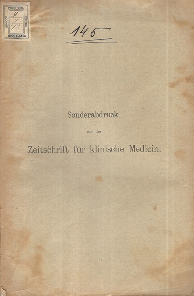 Ueber die Vertheilung der stickstoffhaltigen Substanzen im Harne des kranken …