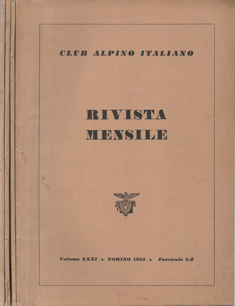 Club Alpino Italiano - Rivista mensile - 1952
