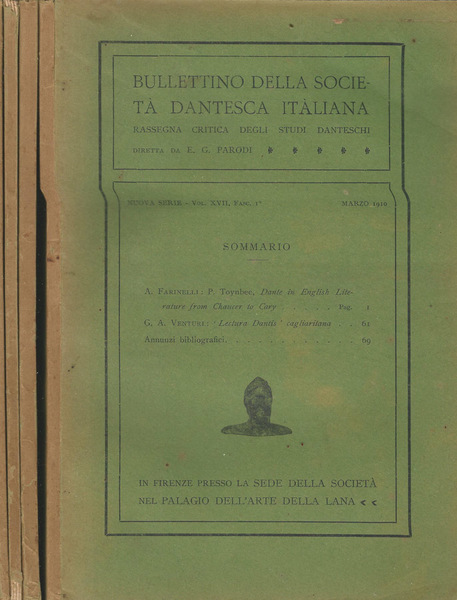 Bullettino della Società Dantesca Italiana: rassegna critica degli studi danteschi