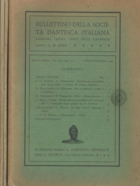 Bullettino della Società Dantesca Italiana: rassegna critica degli studi danteschi