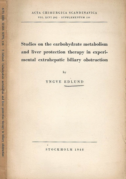 Studies on the carbohydrate metabolism and liver protection therapy in …