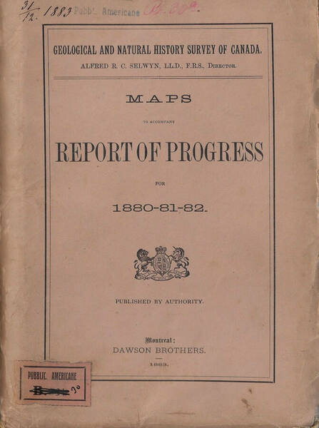 Maps to accompany report of progress for 1880-81-82