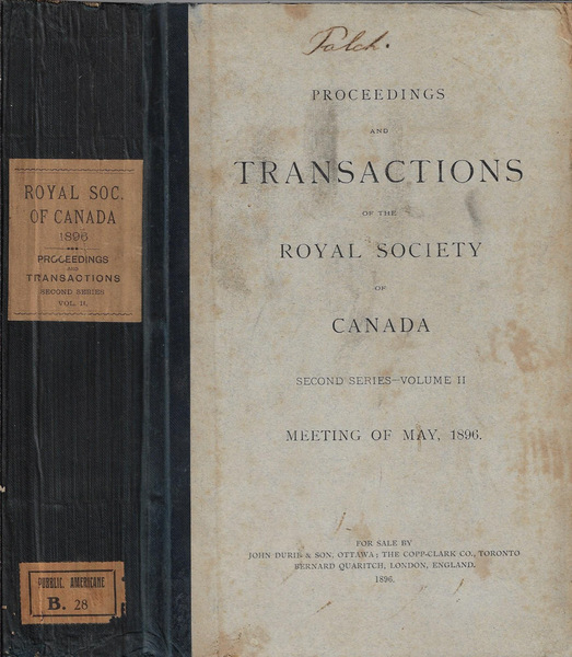 Proceedings and transactions of the Royal Society of Canada second …