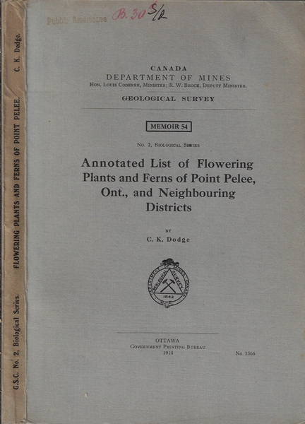 Annotated list of flowering plants and ferns of point pelee, …