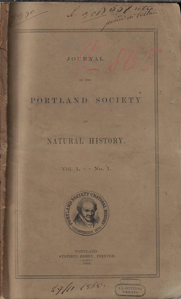 Journal of the Portland Society of natural history Vol. I …