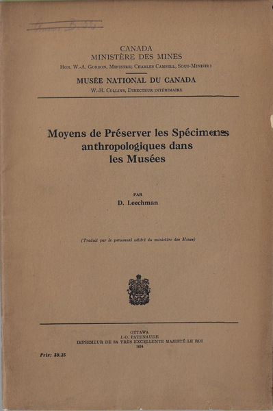 Moyens de Préserver les scécimens anthropologiques dans les Musées