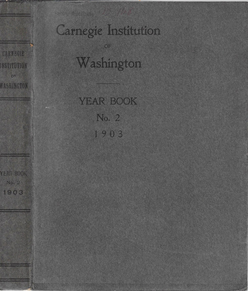 Carnegie Institution of Washington year book N. 2 1903