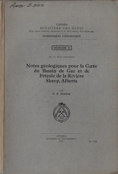 Notes géologiques pour la Carte du Bassin de Gaz et …