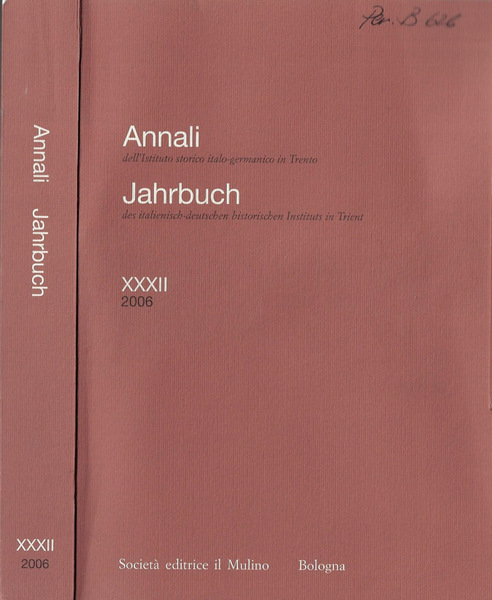Annali dell'Istituto Storico itali-germanico in Trento  Jahrnuch des italienisch-deutschen …