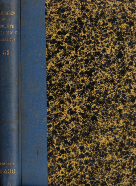 Annales de la Société Géologique de Belgique tome LI 1927-1928