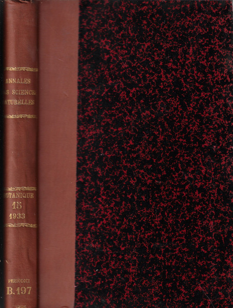 Annales des sciences naturelles botanique dixième série tome XV 1933