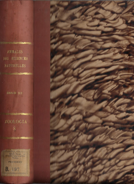 Annales des sciences naturelles zoologie et biologie animale 12° série …