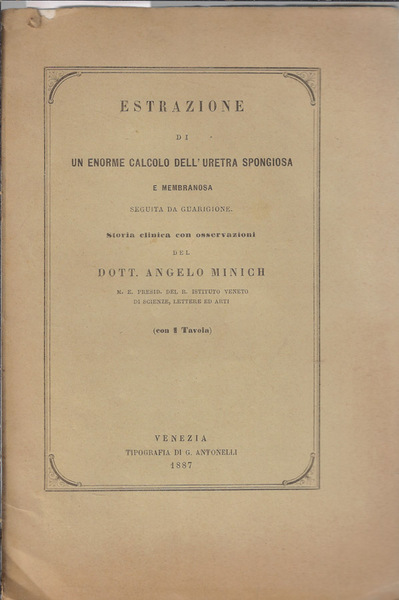 Estrazione di un enorme calcolo dell'uretra spongiosa e membranosa seguita …