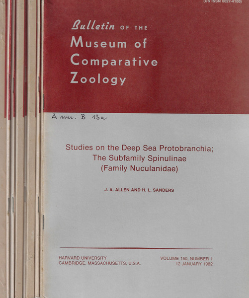 Bulletin of the Museum of Comparative Zoology Vol. 150 n. …