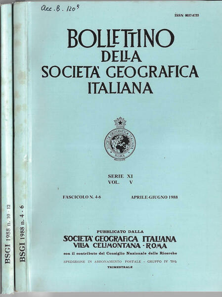 Bollettino della società geografica italiana serie XI Vol. V Fascicolo …