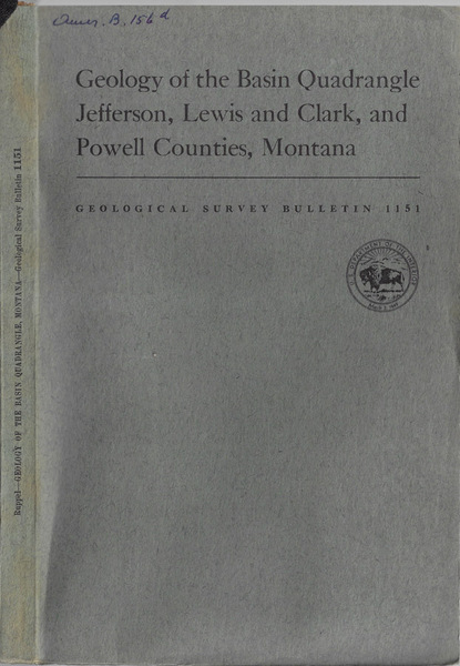 Geology of the basin Quadrangle Jefferson, Lewis and Clark, and …