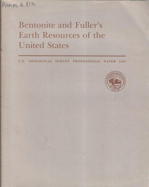 Bentonite and fuller's earth resources of the United States