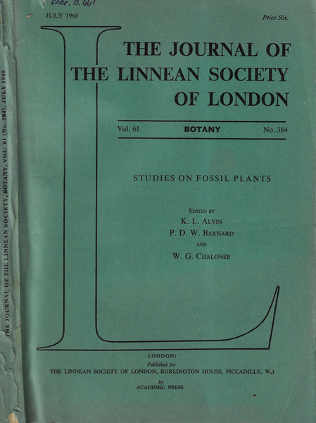 The journal of the Linnean Society of London Vol. 61 …