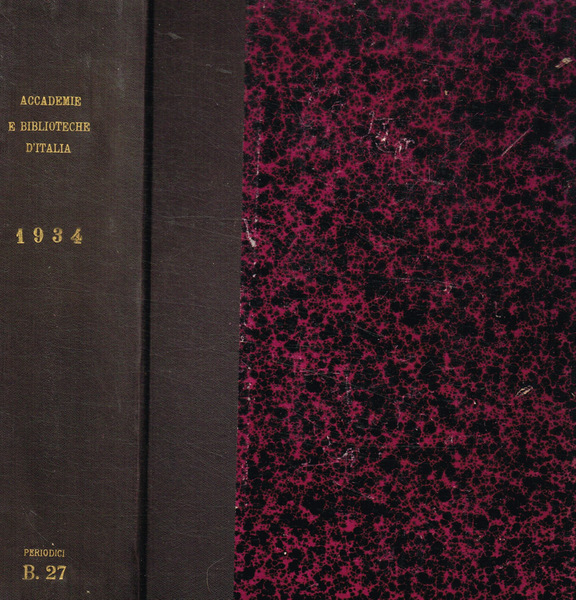 Accademie e biblioteche d'Italia. Anno VIII, 1934