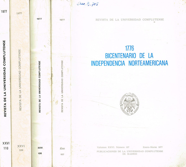 Revista de la Universidad Complutense de Madrid. Volumen XXVI, n.107, …