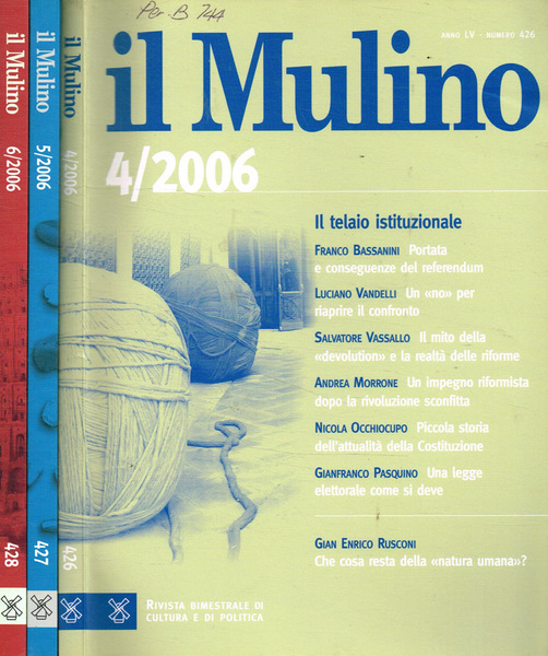Il Mulino. Anno LV, 2006, fasc.4, 5, 6