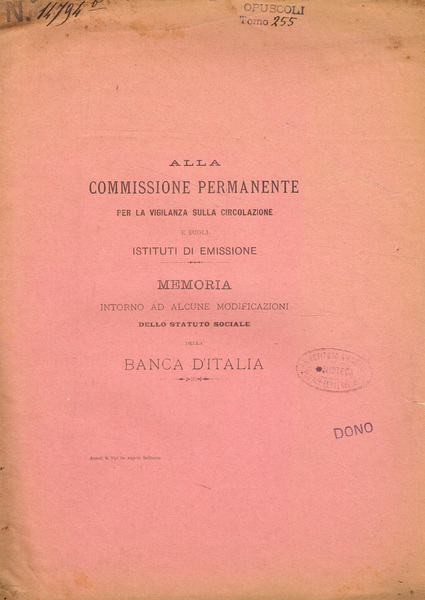 Alla commissione permanente per la vigilanza sulla circolazione e sugli …