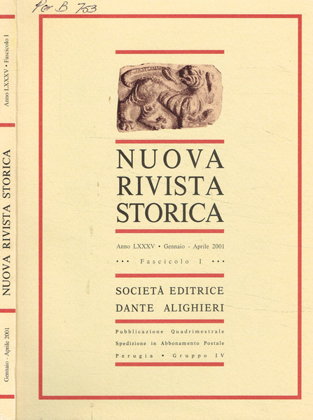 Nuova rivista storica. Anno LXXXV, fasc.I, gen/apr 2001