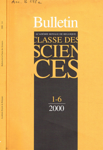 Bulletin de la classe des sciences. Tome XI, fasc.1/6, anno …
