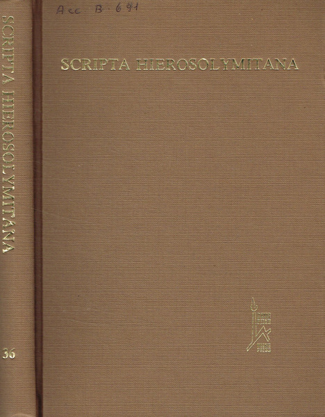 Scripta hierosolymitana Vol. XXXVI. Studies in psychology in honor of …