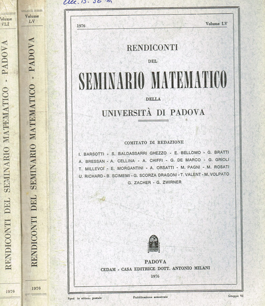 Rendiconti del seminario matematico della universita di Padova 1976