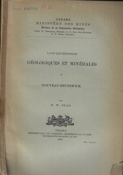 Les richesses géologiques et Minérales du Nouveau-Brunswick