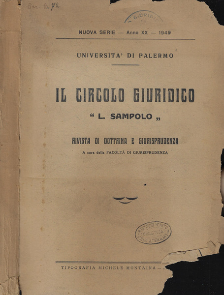 Il Circolo Giuridico Anno 1949