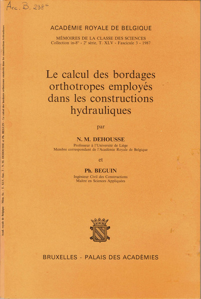 Le calcul des bordages orthotropes employés dans les constructions hydrauliques