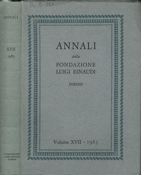 Annali della Fondazione Luigi Einaudi - Torino